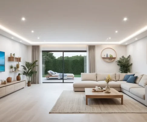 Cómo un techo de pladur con luces LED puede mejorar tu piso de 120 m²