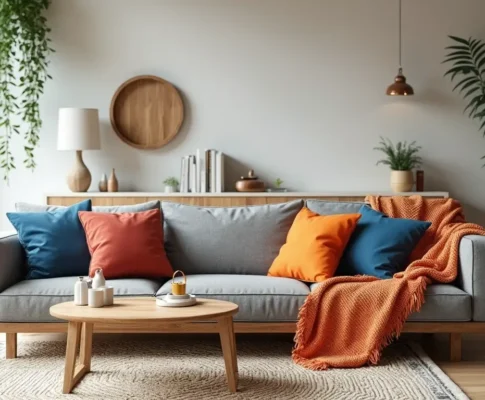 Rojos, grises, azules y naranjas: colores que combinan